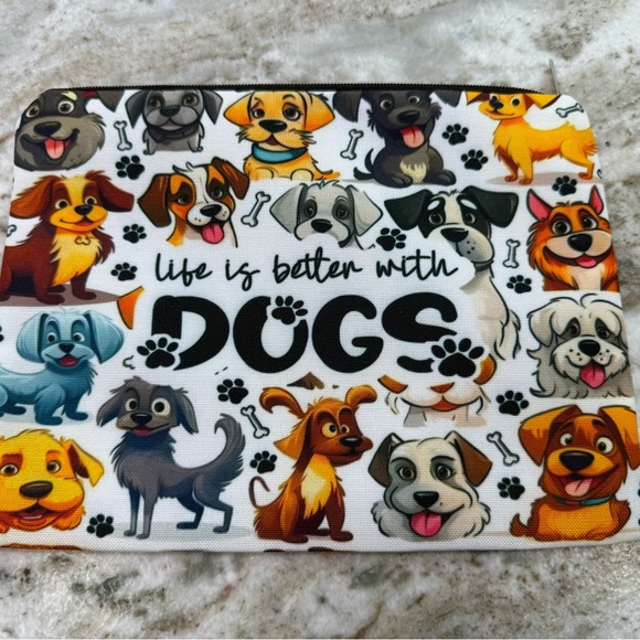 Dog-Themed Multi-Color Pet Accessory Pouch - Picture 2 of 3